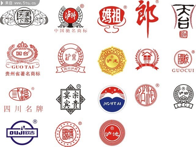 白酒商标图案大全大图，解读中国白酒文化的视觉符号