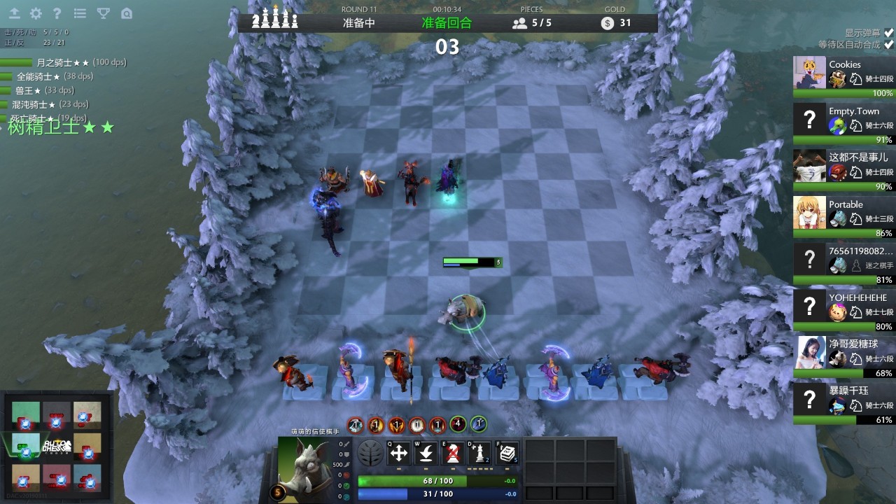 DOTA自走棋阵容虚空，探索与策略